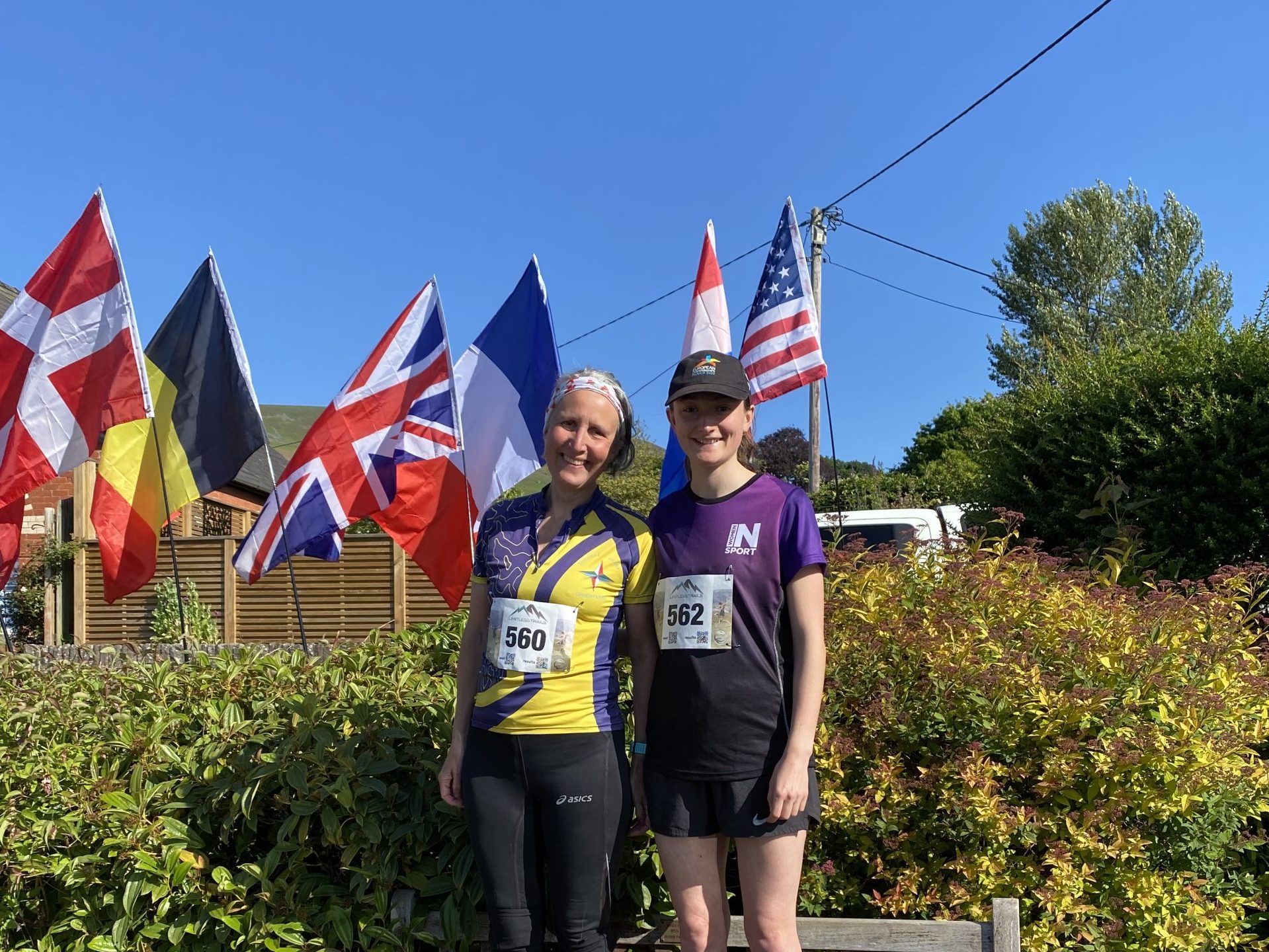 Sarah and her mum running a half marathon together