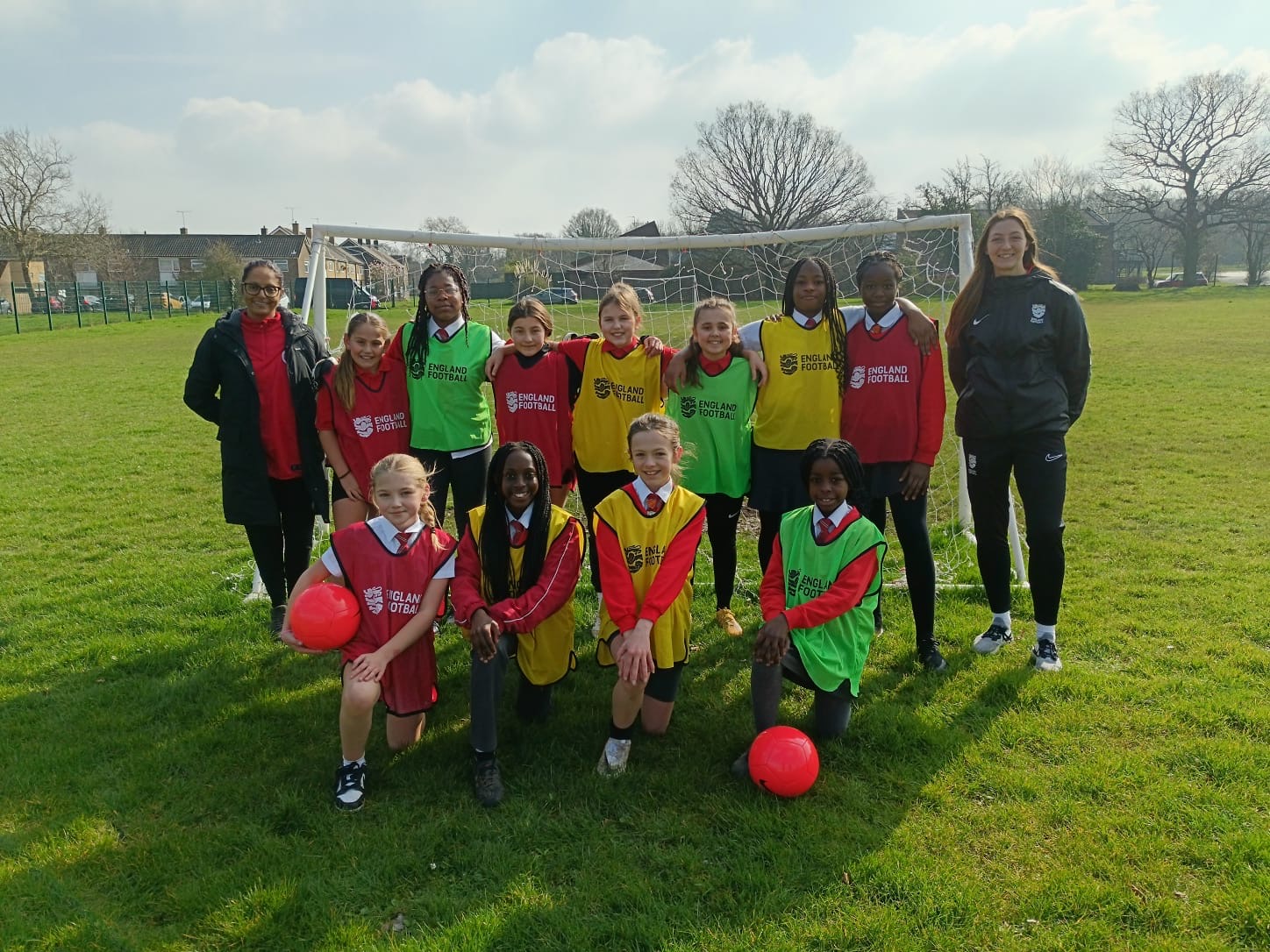 Varsha with her primary school team