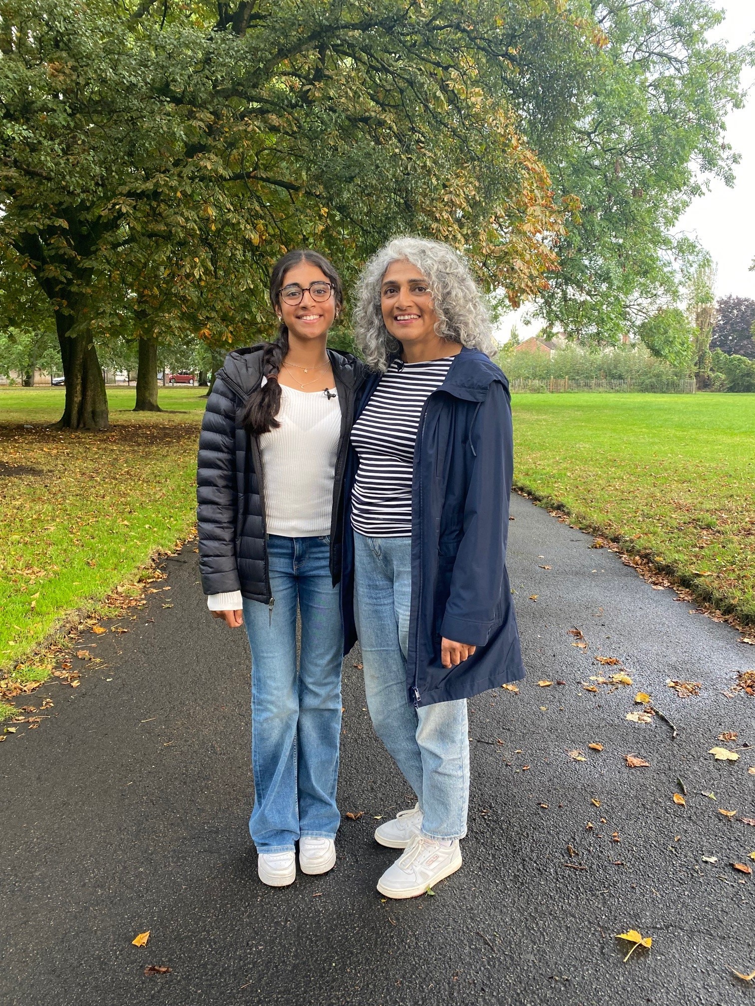 Mum Sukanya and daughter Annah in their local park