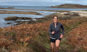 Helen trail running on the coast